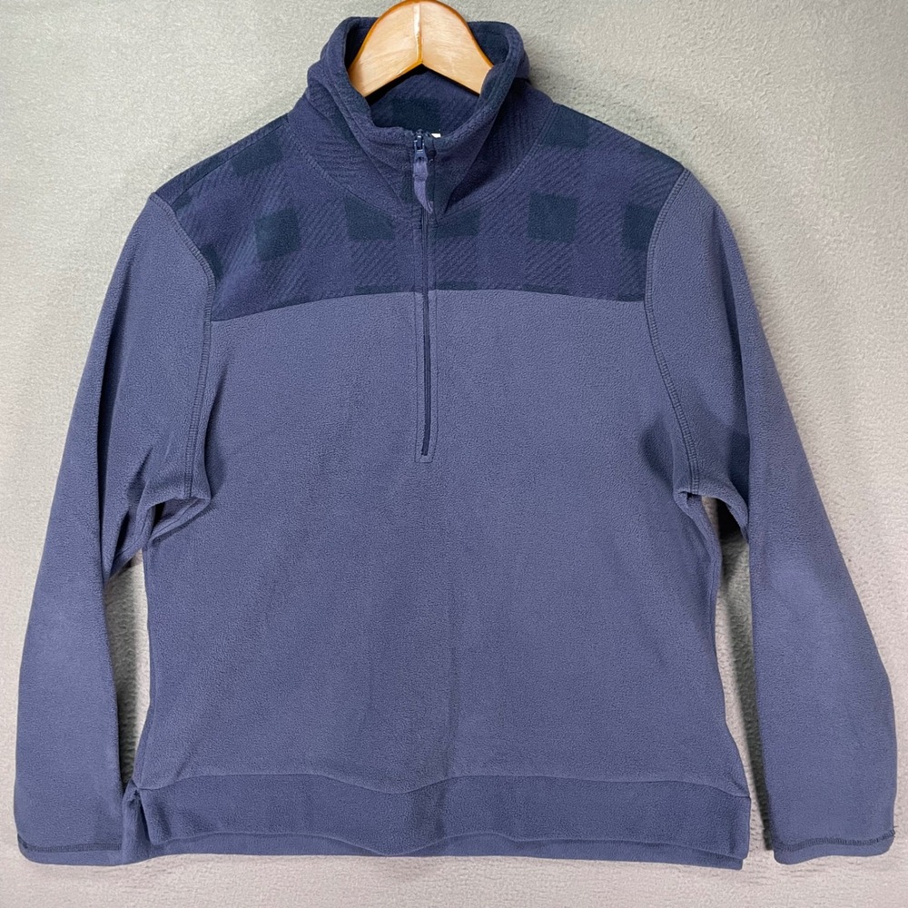 Old Navy 1/4 Zip Fleece Mens M Blue Colorblock Pullover